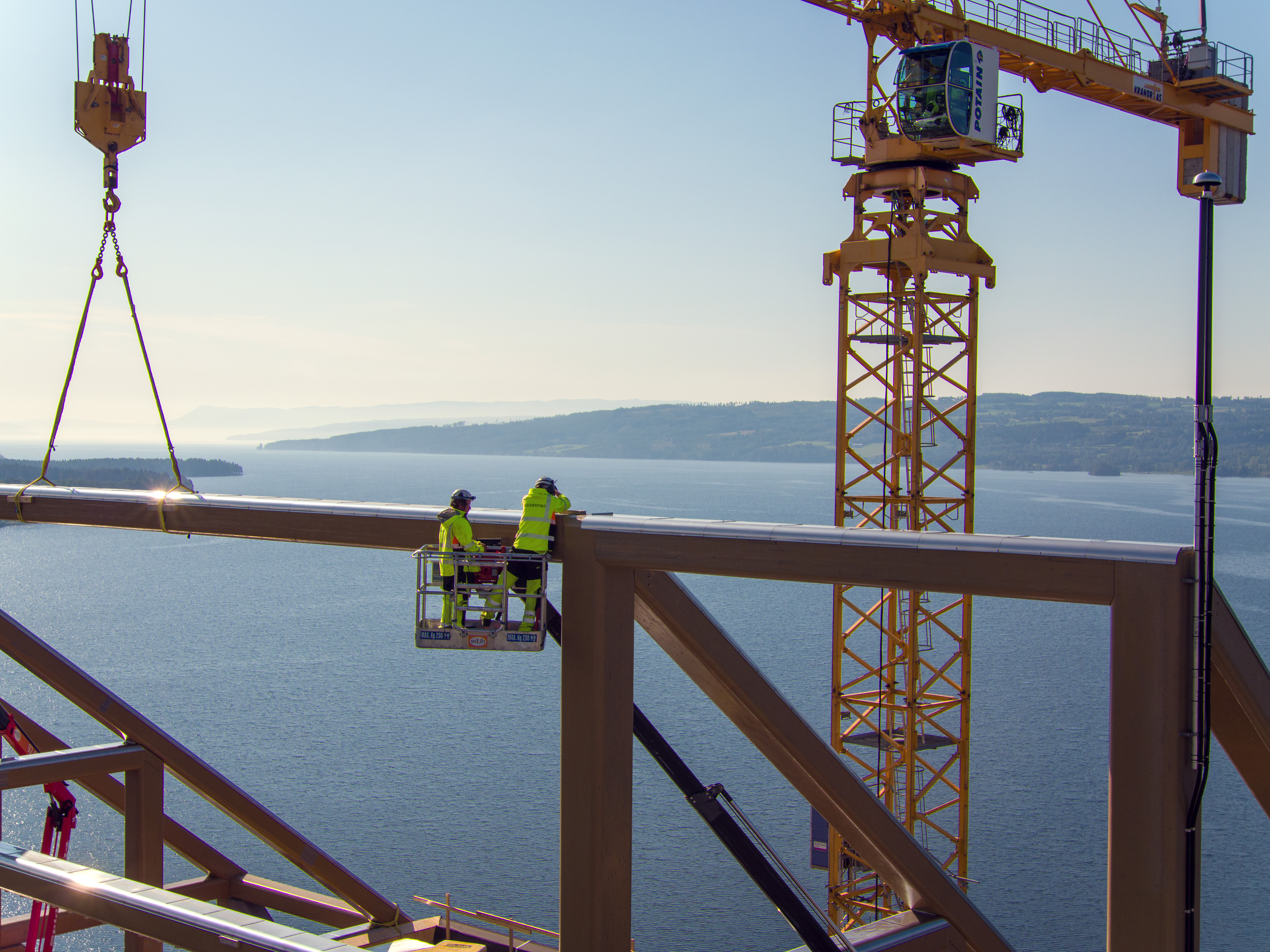 the final beam was put in place on the Mjøstårnet in September