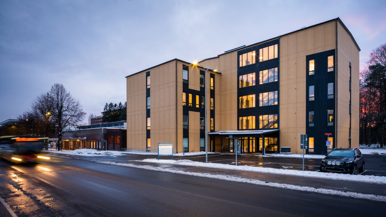 Moelven Byggmodul AB byggde ut Gävle sjukhuhs med trämodulsystem