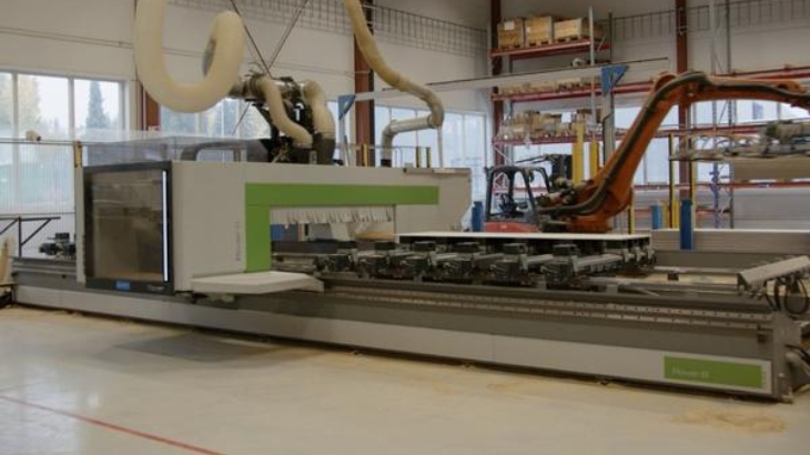 Robot i Moelven Byggmodul AS sin fabrikk.