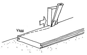 Lägga golv om väggen är ojämn